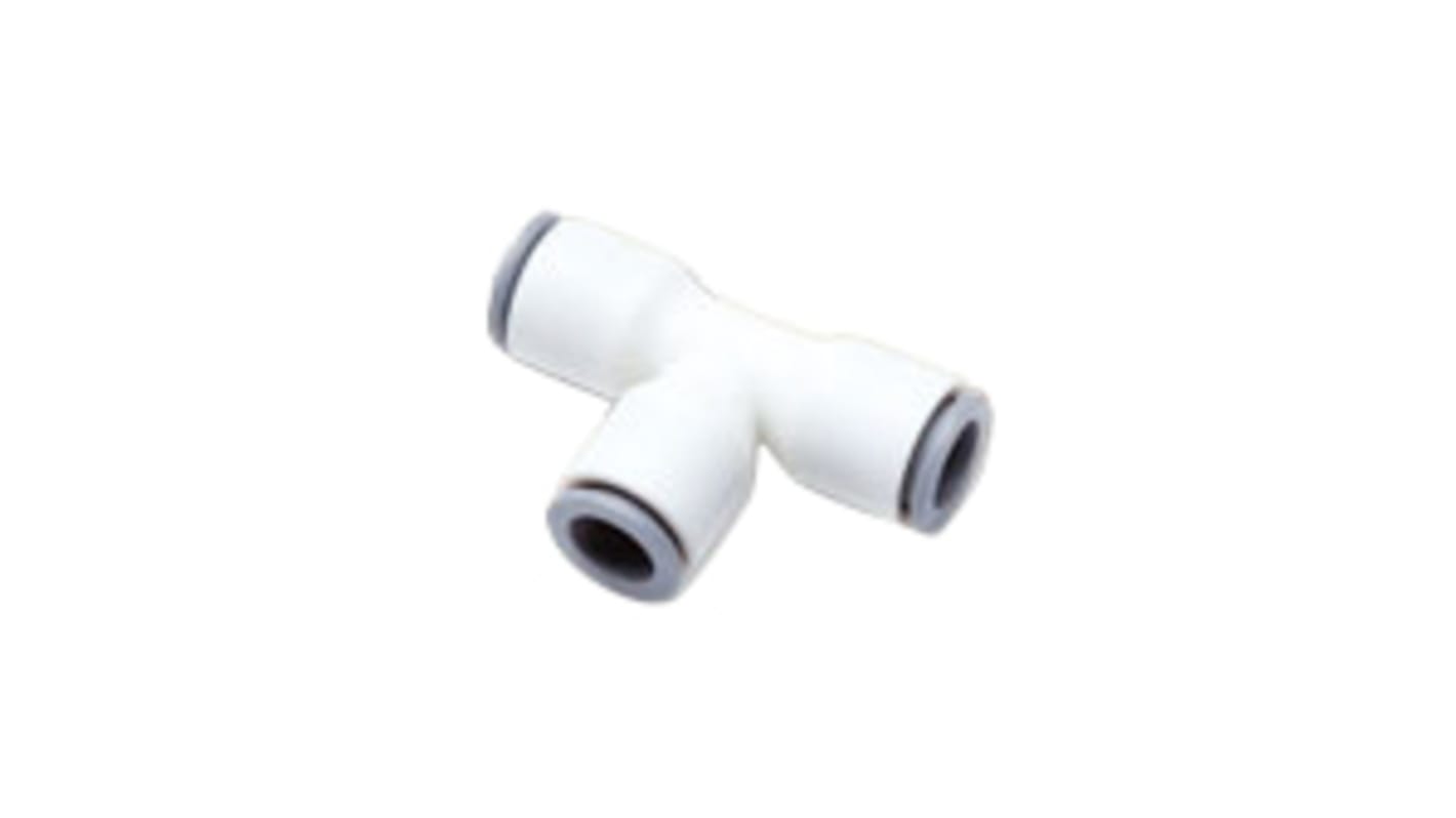 Legris LF6300 LIQUIfit Series Tee Tube-to-Tube Adaptor Push In 10 mm, Push In 10 mm to Push In 10 mm, Tube-to-Tube