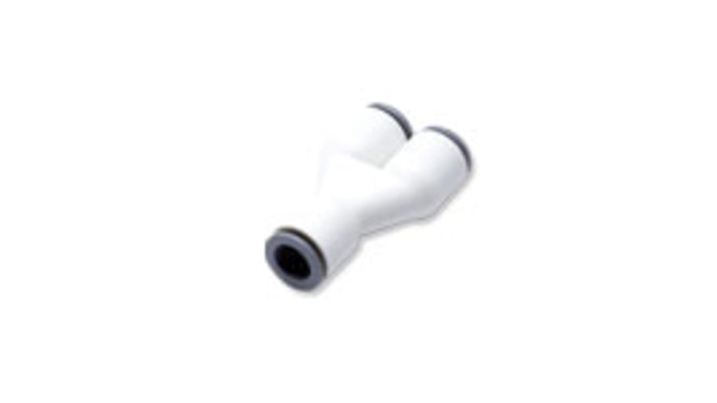 Legris LF6300 LIQUIfit Series Y Tube-to-Tube Adaptor, Push In 12 mm to Push In 12 mm, Tube-to-Tube Connection Style