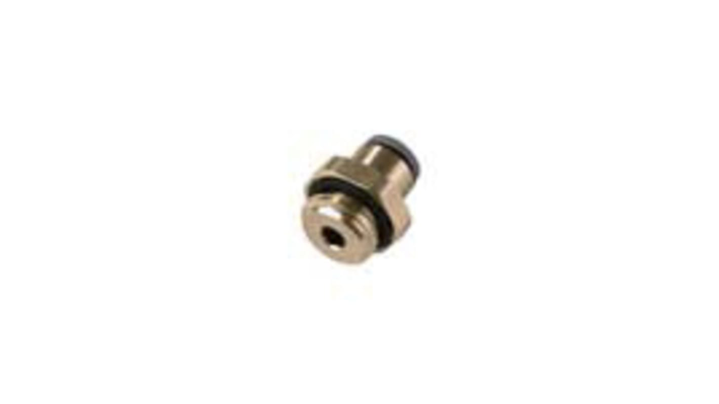 Legris LF6900 LIQUIfit Series Straight Threaded Adaptor, G 1/8 Male to Push In 6 mm, Threaded-to-Tube Connection Style