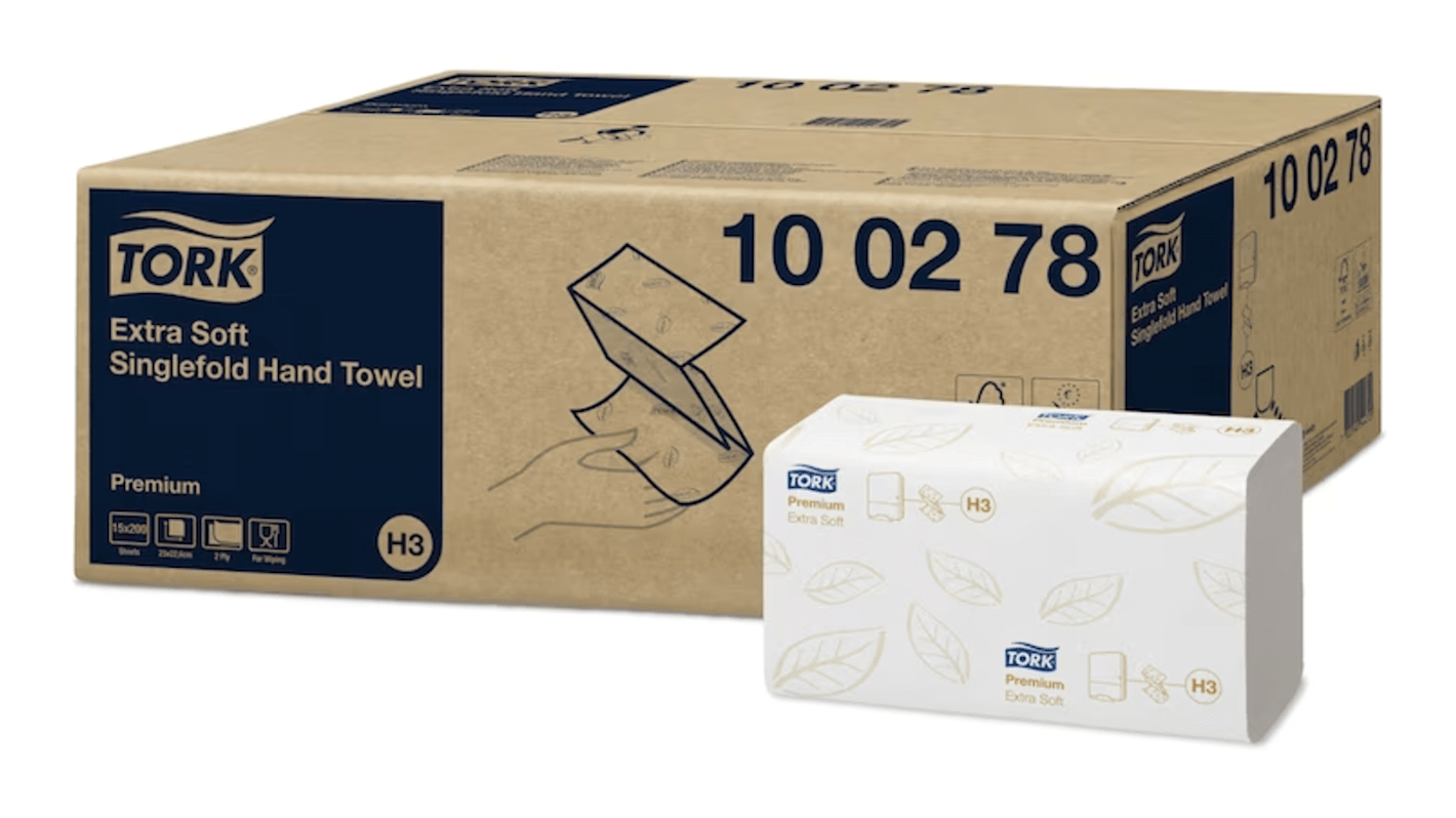 Asciugamani di carta Tork, in , 2 strati, 200 x 15 fogli da 115 x 226mm