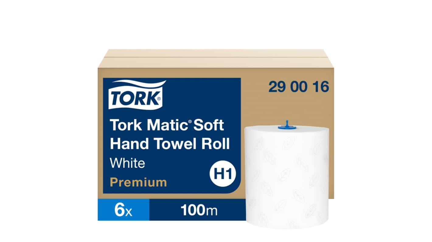 Tork Matic Rolled White Paper Towel, 190 x 190mm, 2-Ply, 408 Sheets