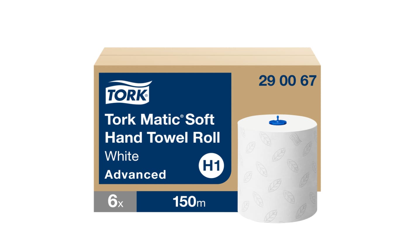 Asciugamani di carta Tork, in Rotolo, 2 strati, 625 fogli da 190 x 190mm