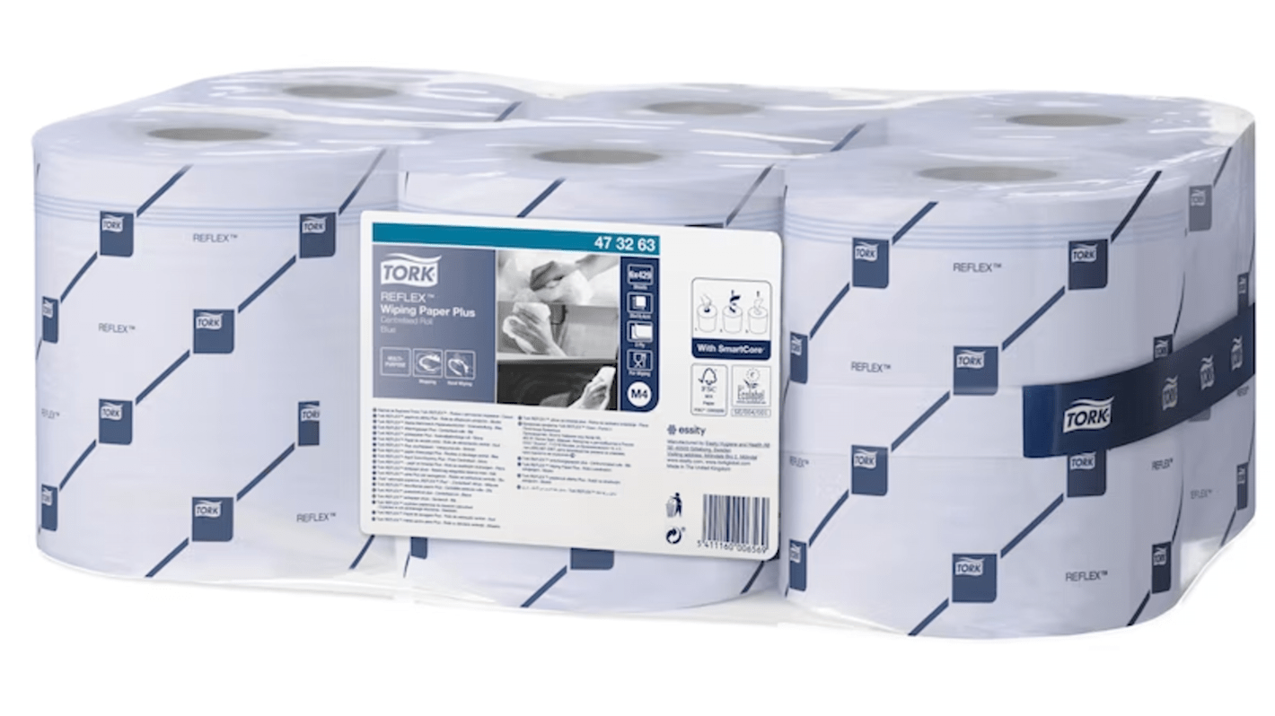 Tork Rolled Blue Paper Towel, 150.2 m x 194mm, 2-Ply, 429 Sheets