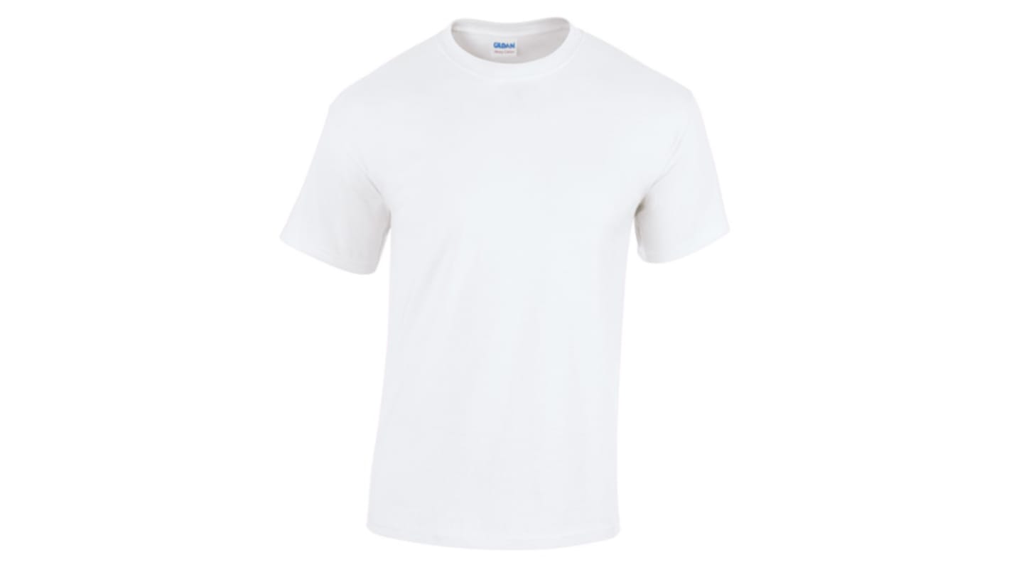 RS PRO White Cotton Short Sleeve T-Shirt, UK- L, EUR- L