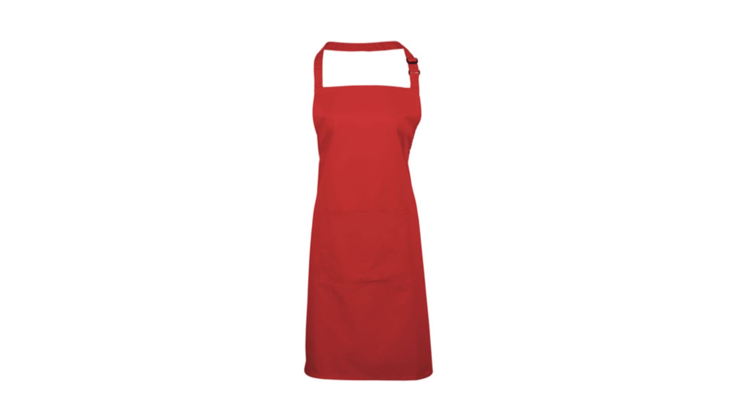 RS PRO Red Reusable Cotton, Polyester Apron, 860mm