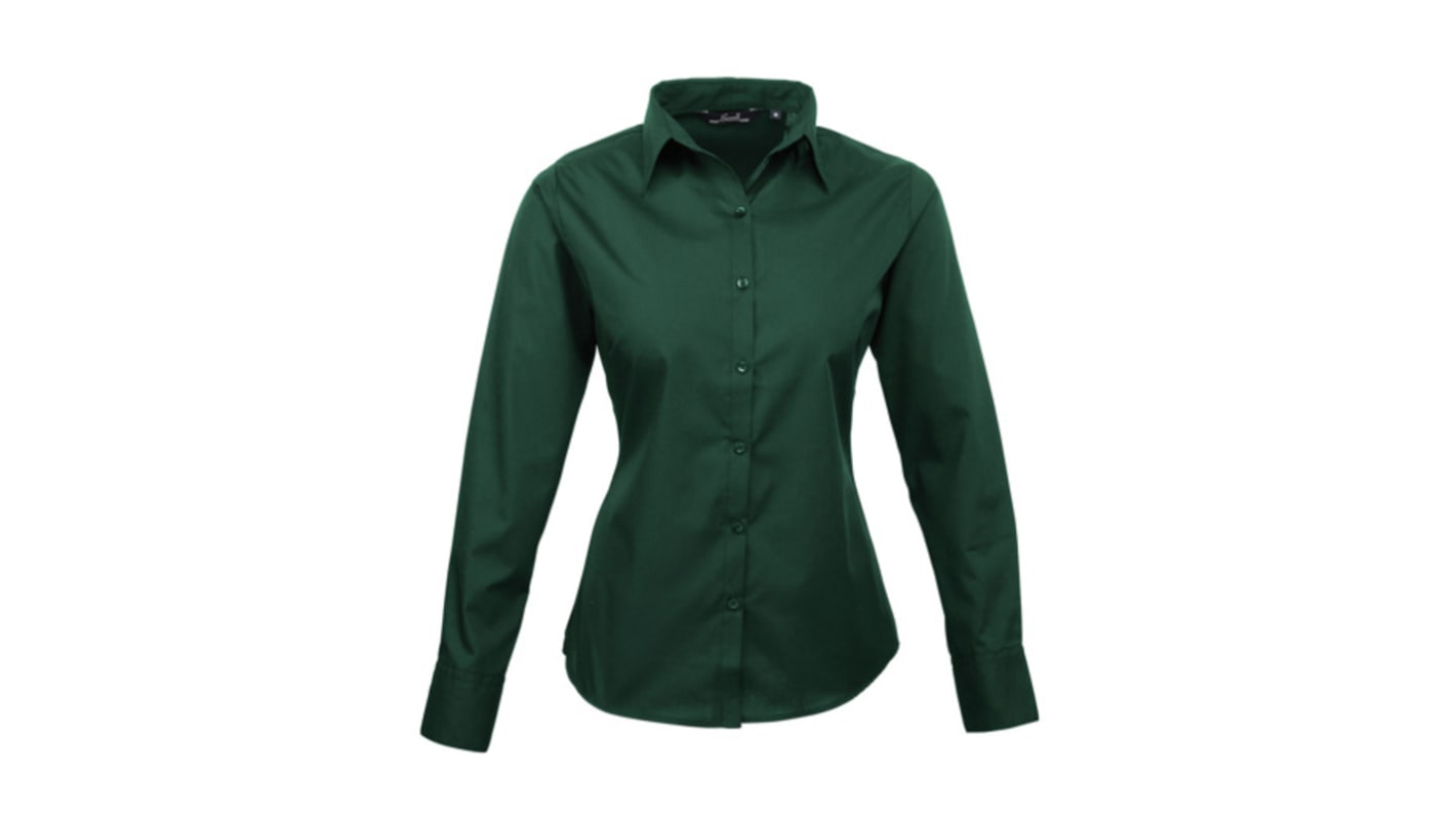 RS PRO Green Women's Cotton, Polyester Long Sleeved Blouse, UK- 10, EUR- 36