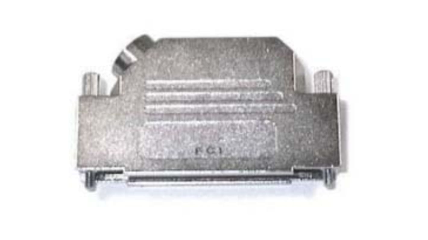 Amphenol ICC Economical Series Die Cast Zinc Right Angle D Sub Backshell, 9 Way, Strain Relief