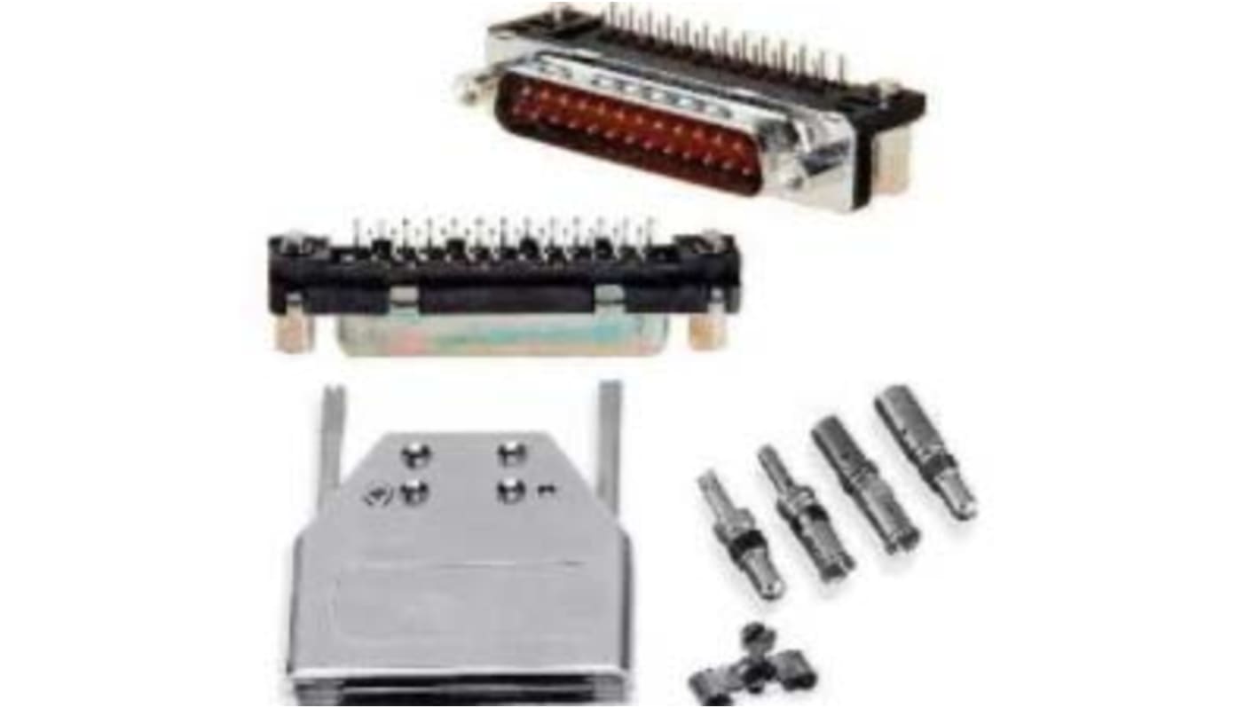 Amphenol Communications Solutions 9 Way Right Angle Plug-In Mount D-sub Connector Plug, 2.74mm Pitch, with Screw