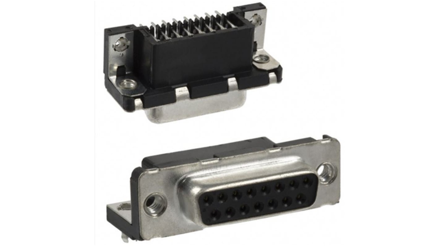 Amphenol Communications Solutions D-subコネクタ, 15極, メス, プラグイン取り付け, D15S33E4GX00LF
