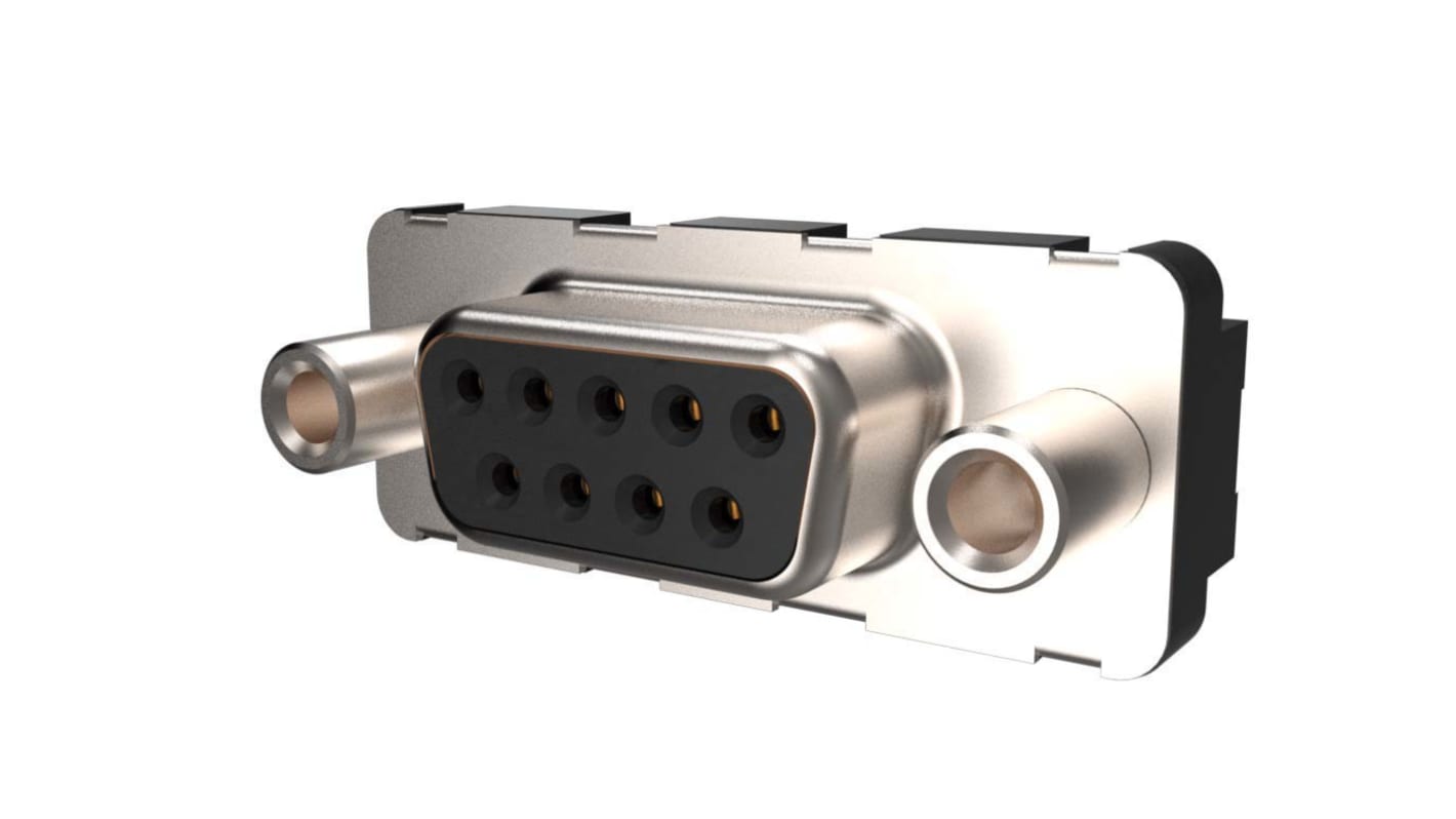 Amphenol Communications Solutions D-subコネクタ, 9極, メス, プラグイン取り付け, D09S13A6GV00LF
