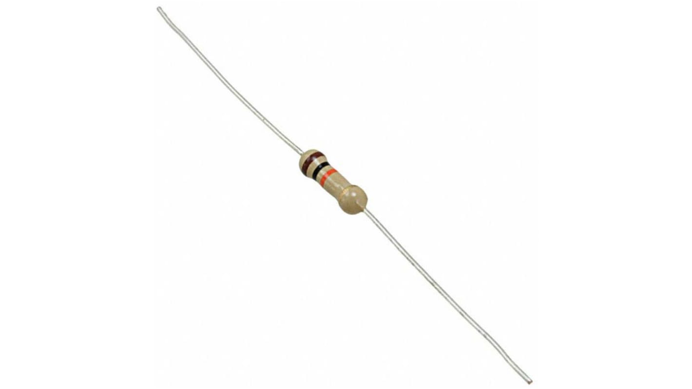 TE Connectivity 1kΩ Carbon Film, Ceramic Resistor 0.5W ±5% 3-1623932-6