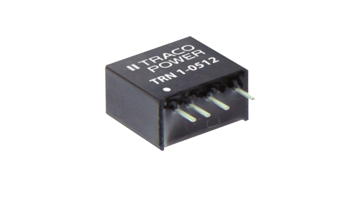 TRACOPOWER TRN 3 DC-DC Converter, ±12V dc/ ±125mA Output, 4.5 → 13.2 V dc Input, 3W, Through Hole, +85°C Max