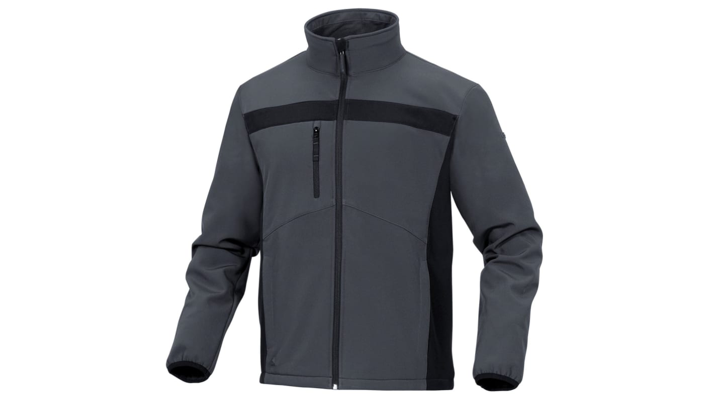 Delta Plus Softshell Jacke Elastan, Polyester Schwarz/Grau, Größe S