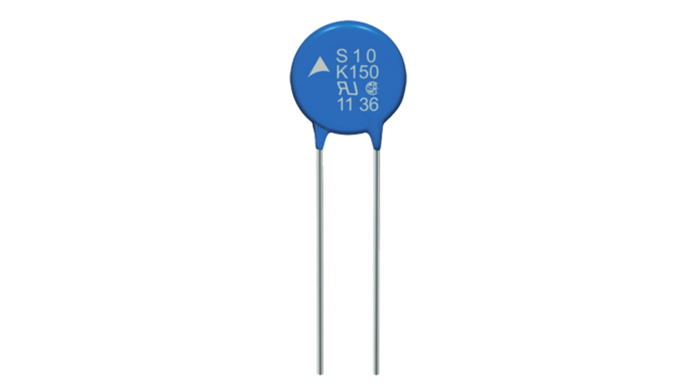 Varistor de óxido metálico EPCOS Standard, tensión de ruptura 360V, 25A, 36J, 265pF, dim. 12 x 4.7 x 14.5mm, paso 2mm