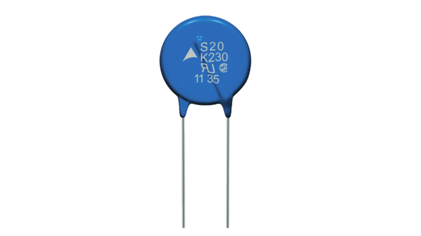 Varistor de óxido metálico EPCOS Advanced, tensión de ruptura 470V, 100A, 250J, 780pF, dim. 21.5 x 6.1 x 25.5mm, paso