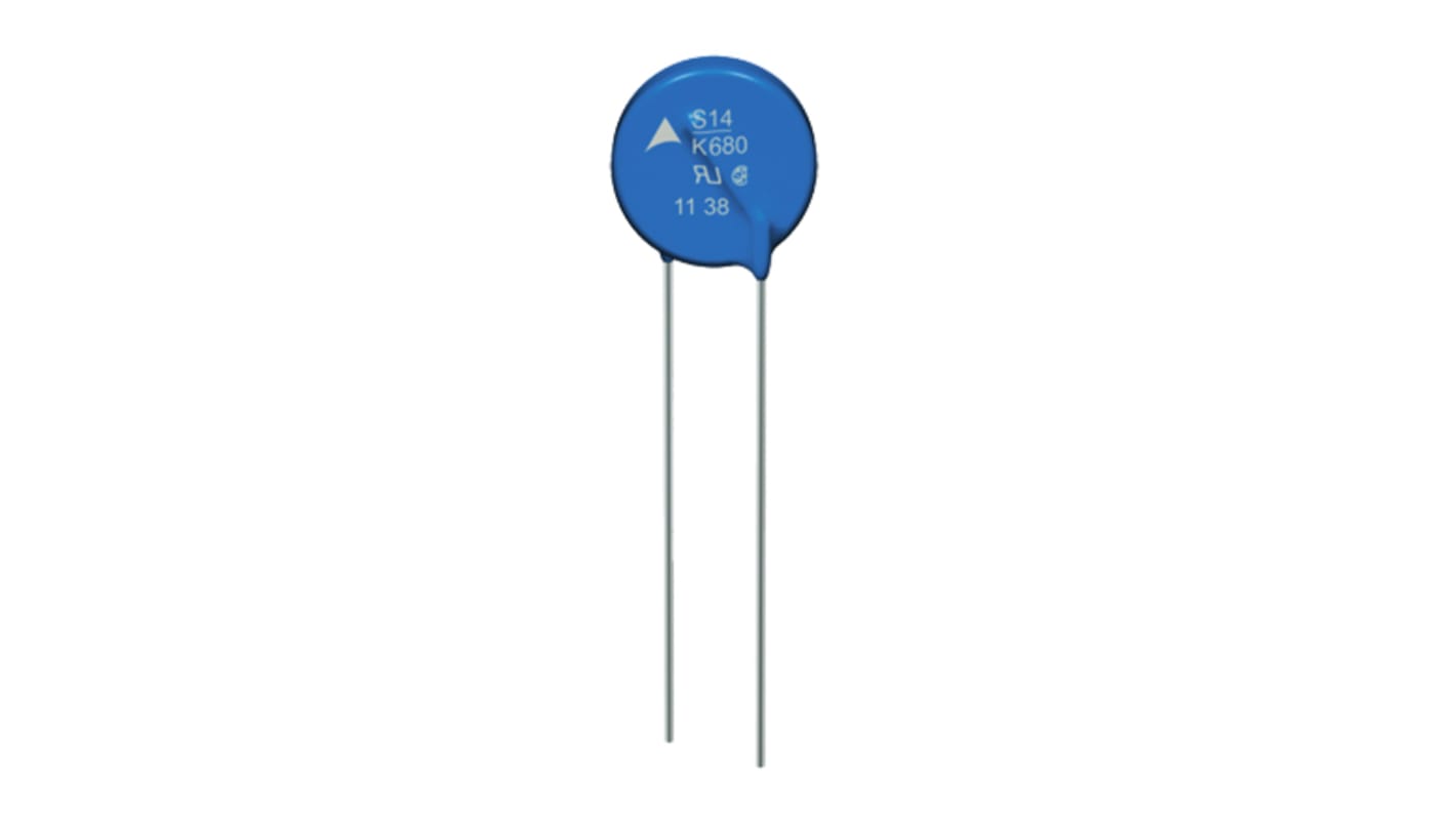Varistor de óxido metálico EPCOS Advanced, tensión de ruptura 470V, 50A, 125J, 400pF, dim. 15.5 x 5.6 x 18.5mm, paso