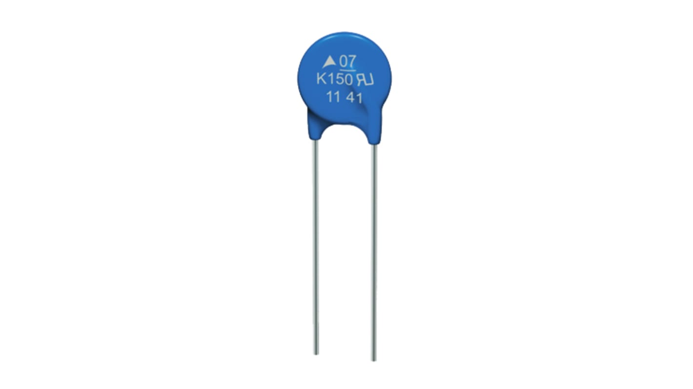 EPCOS 酸化金属バリスタ, 620V, 505V 最大DC, 385V 最大AC, 1200A, 85pF, Standard