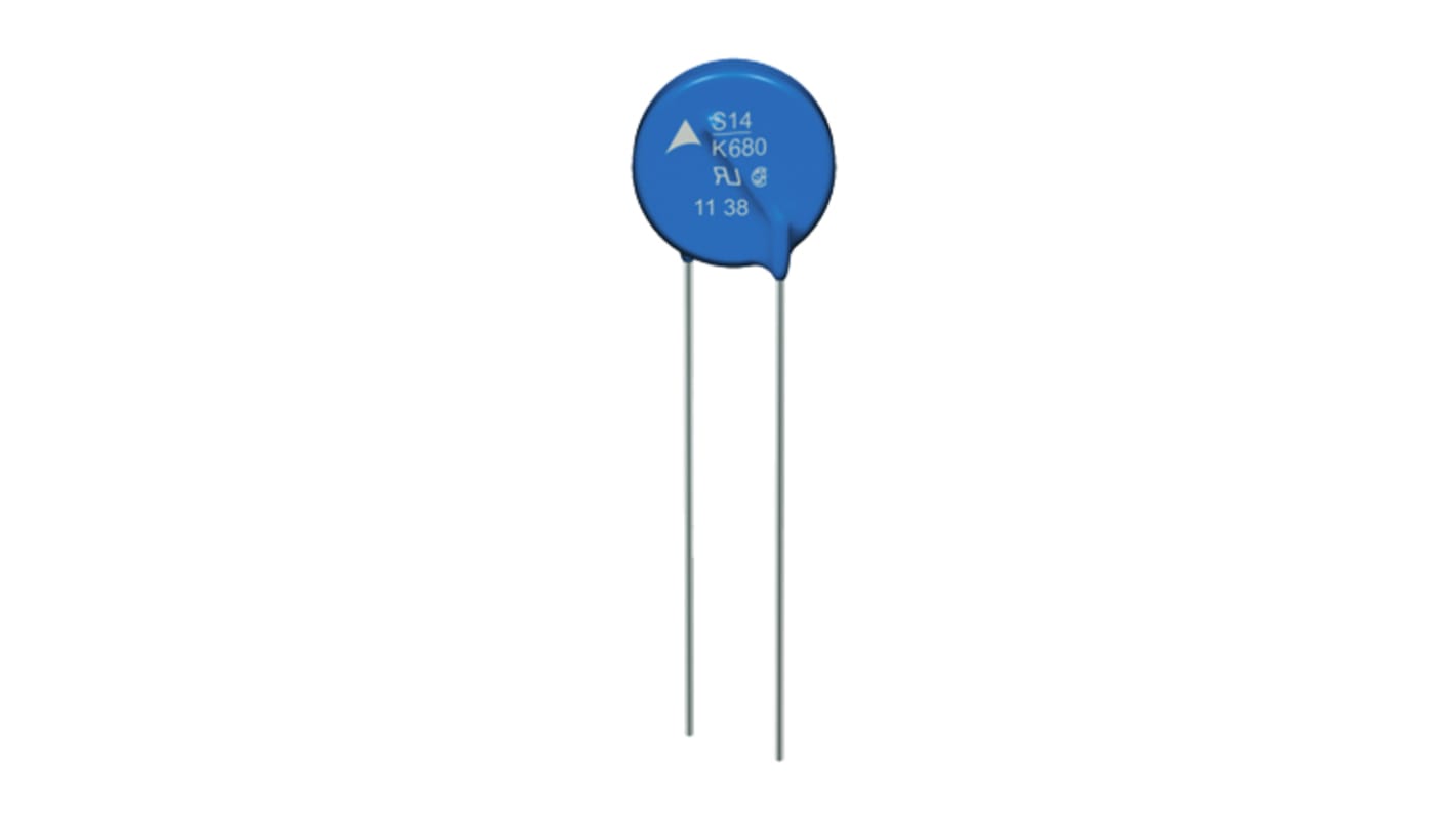 EPCOS 酸化金属バリスタ, 620V, 505V 最大DC, 385V 最大AC, 4500A, 315pF, Standard