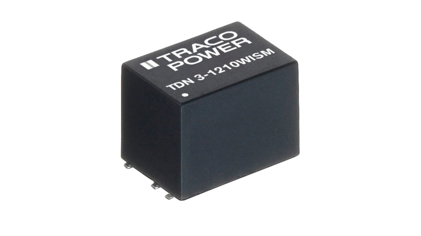 TRACOPOWER TDN 3WISM DC-DC Converter, 24V dc/ 125mA Output, 9 → 36 V dc Input, 3W, Surface Mount, +70°C Max Temp