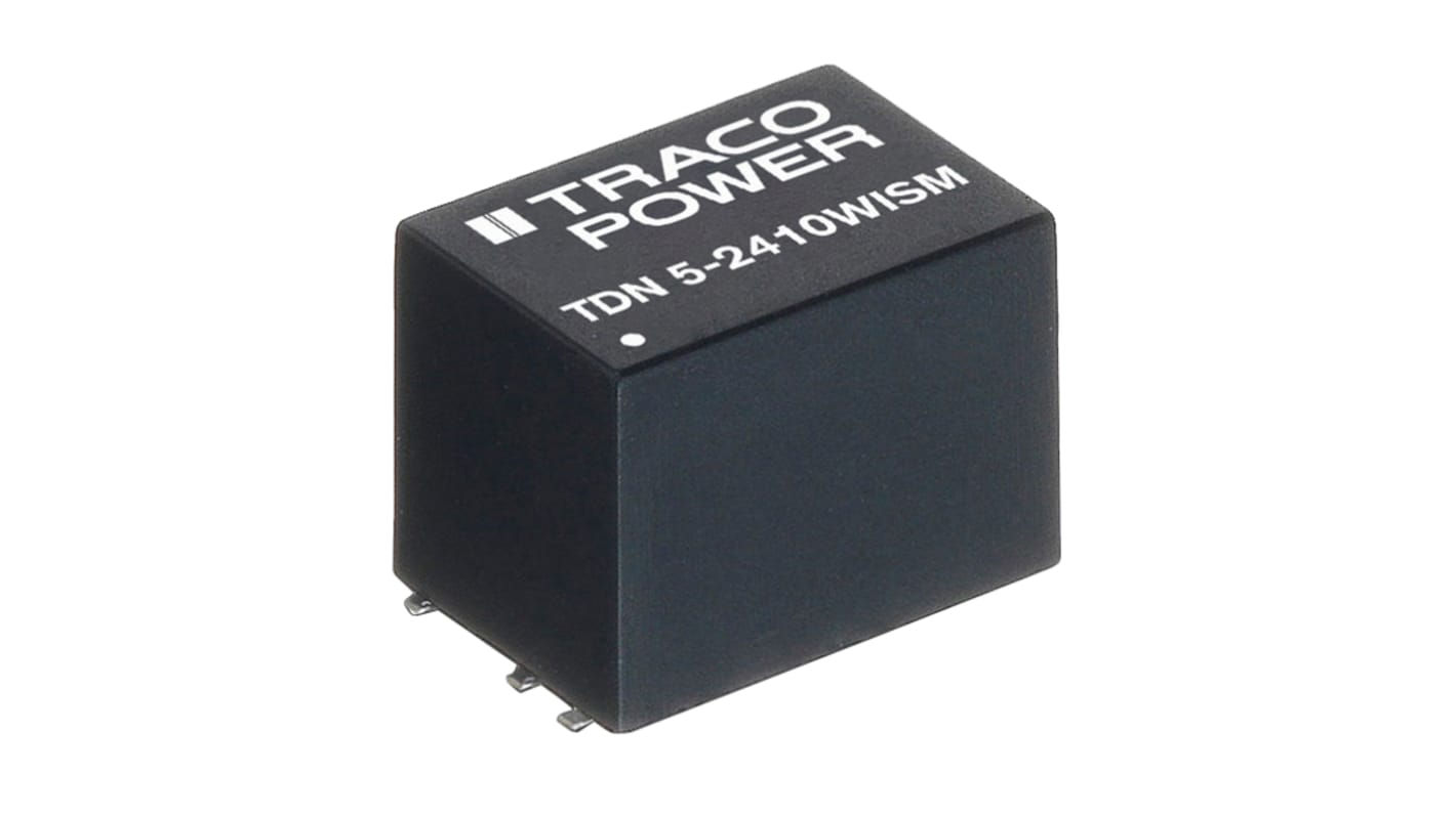 TRACOPOWER TDN 5WISM DC-DC Converter, 5V dc/ 1A Output, 9 → 36 V dc Input, 5W, Surface Mount, +75°C Max Temp