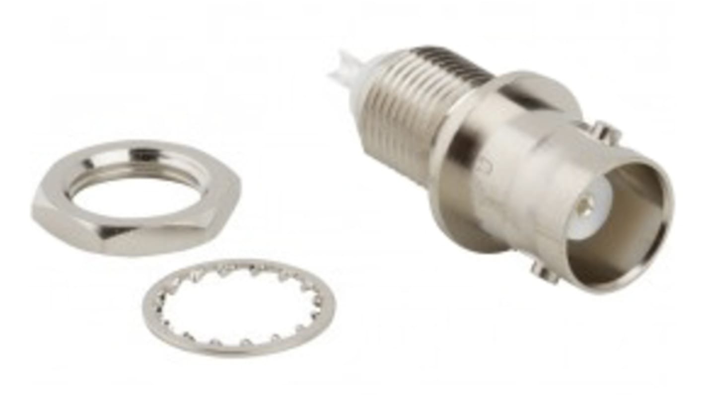 Amphenol RF BNC Series, Jack Cable Mount BNC Connector, 50Ω, Solder Termination, Straight Body