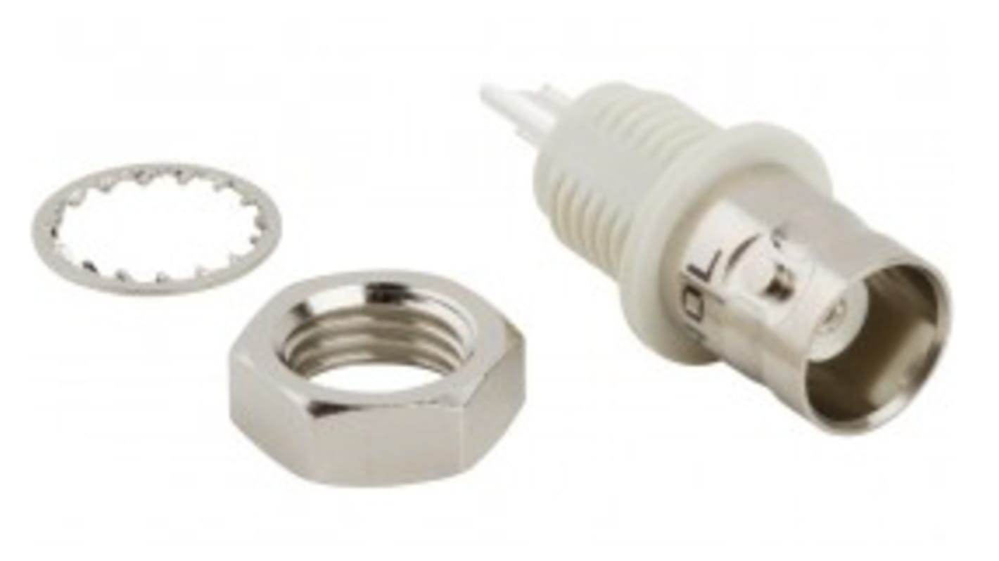 Connettore coassiale Ad angolo diritto Amphenol RF, Femmina, 50Ω, Montaggio a pannello