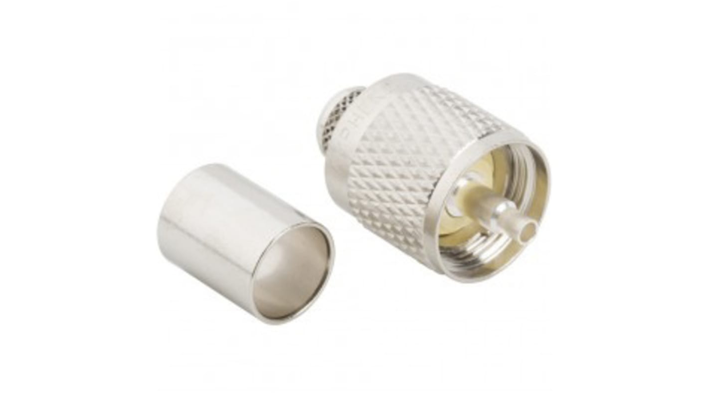 Amphenol RF, Plug Cable Mount UHF Connector, Crimp Termination, Straight Body