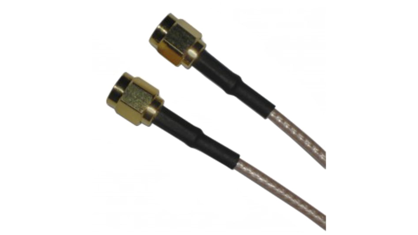 Amphenol RF SMA Series Male SMA to Male SMA Coaxial Cable, 153mm, RG316 Coaxial, Terminated