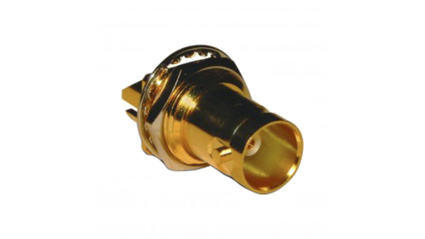 Amphenol RF BNC Series, Jack PCB Mount BNC Connector, 75Ω, Solder Termination, Straight Body