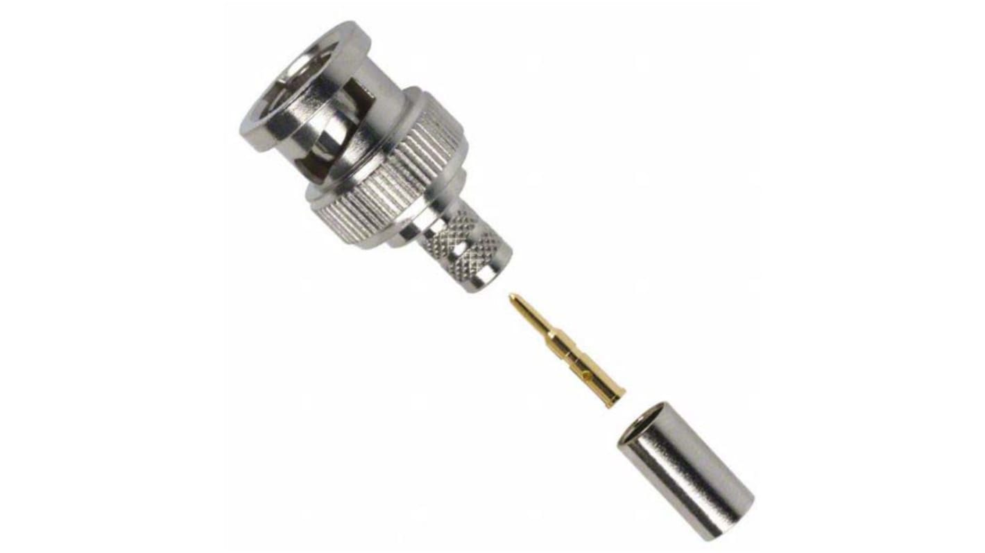 Amphenol RF BNC Series, Plug Cable Mount BNC Connector, 50Ω, Crimp Termination, Straight Body