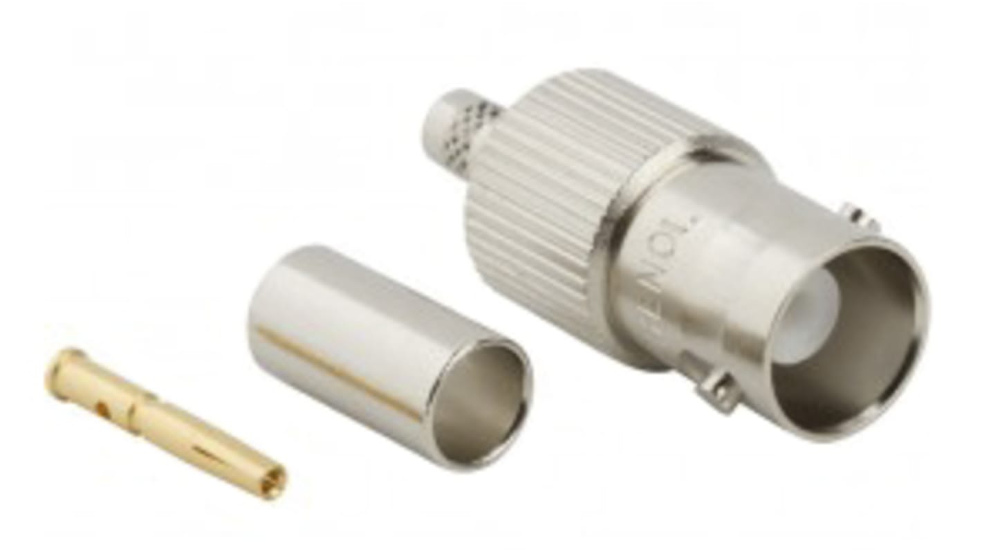 Conector coaxial Amphenol 000-36800-RFX, Hembra, Recto, Impedancia 50Ω, Montaje de Cable, Terminación de Crimpado, 4GHz