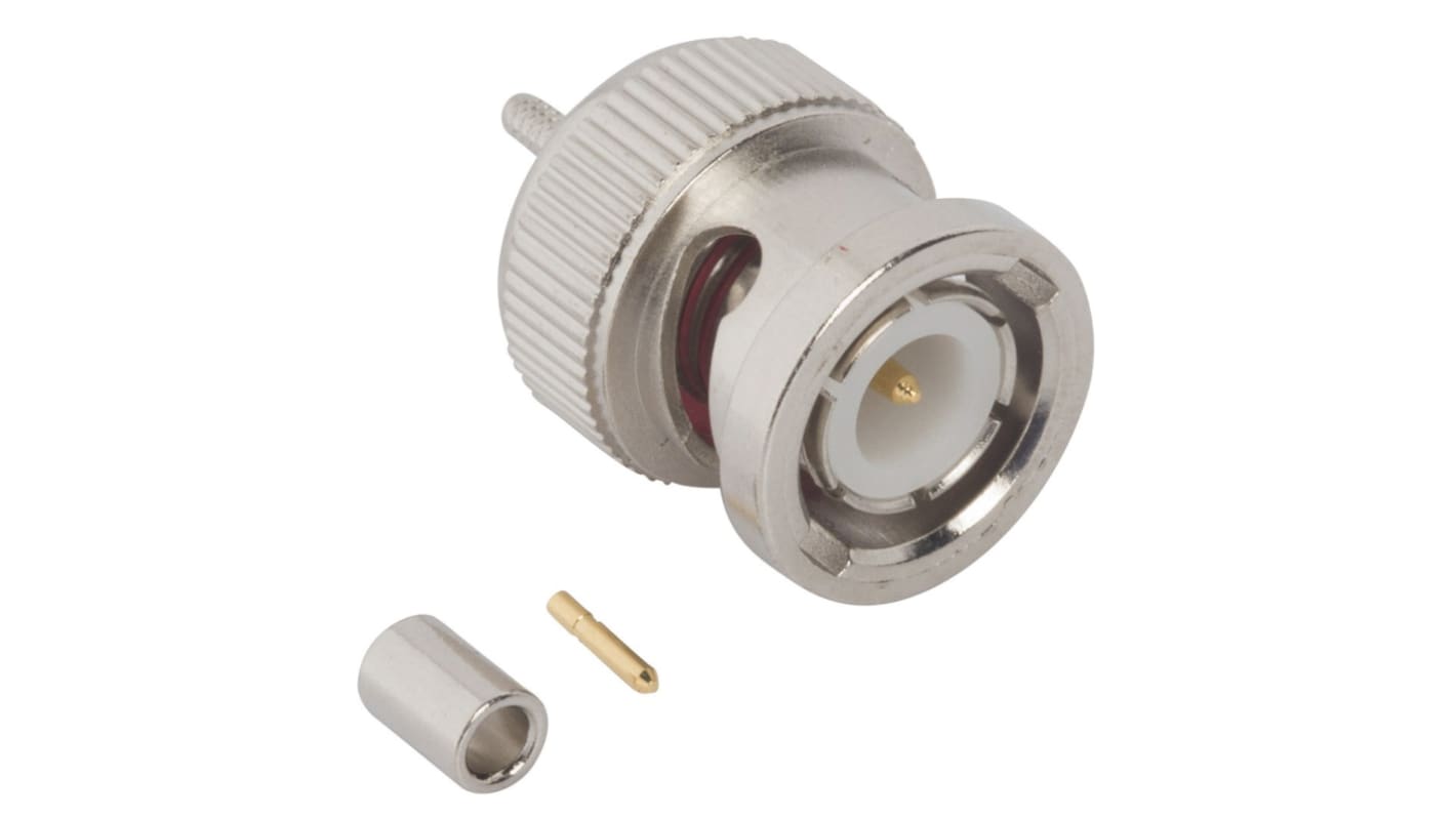 Amphenol RF BNC Series, Plug Cable Mount BNC Connector, 50Ω, Crimp Termination, Straight Body