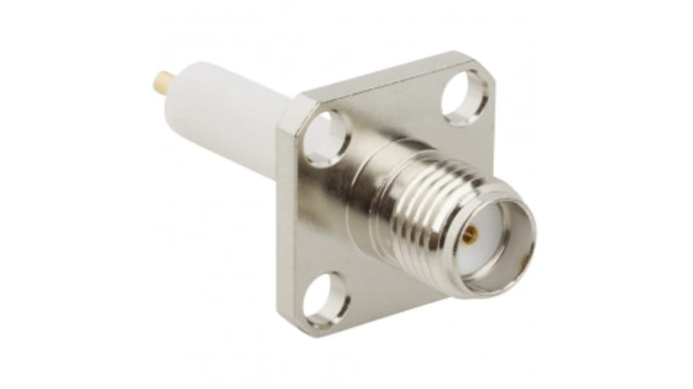 Amphenol RF, jack Flange Mount SMA Connector, 50Ω, Solder Termination, Straight Body