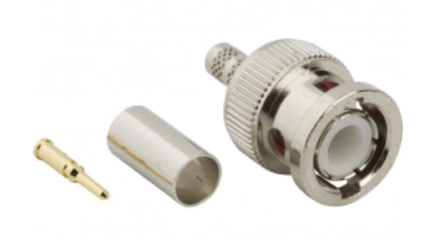 Amphenol RF BNC Series, Plug Cable Mount BNC Connector, 50Ω, Crimp Termination, Straight Body