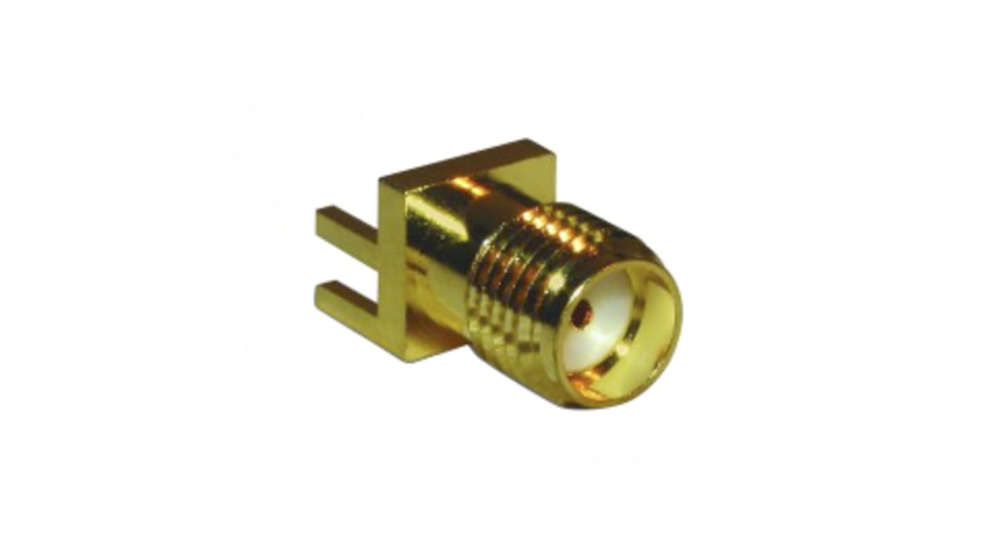 Connettore coassiale Ad angolo diritto Amphenol RF, Femmina, 50Ω, Montaggio su bordo