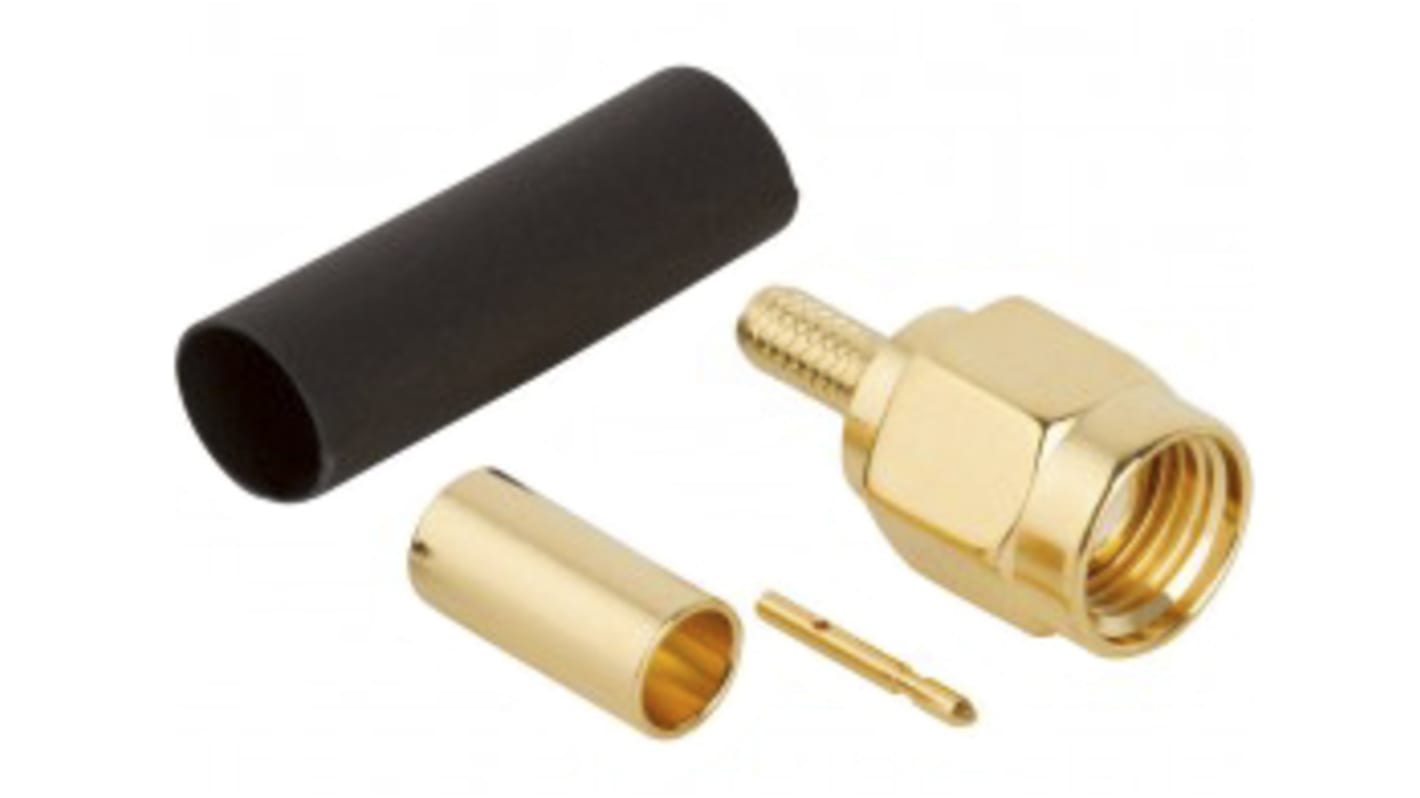 Amphenol RF, Plug Cable Mount SMA Connector, 50Ω, Crimp Termination, Straight Body