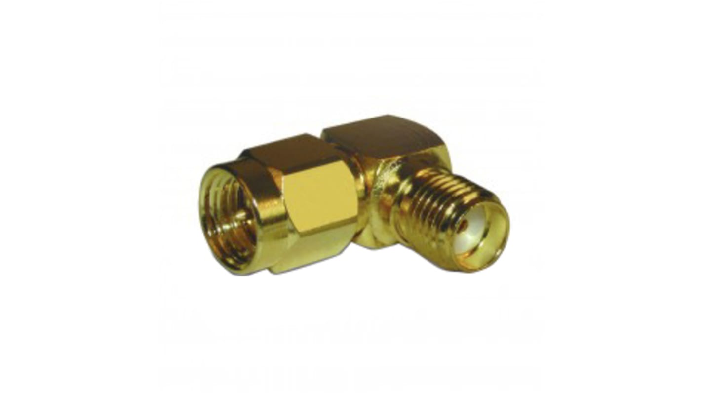 Amphenol RF Female, Male Cable Mount SMA Connector, 50Ω, Solder Termination, Right Angle Body