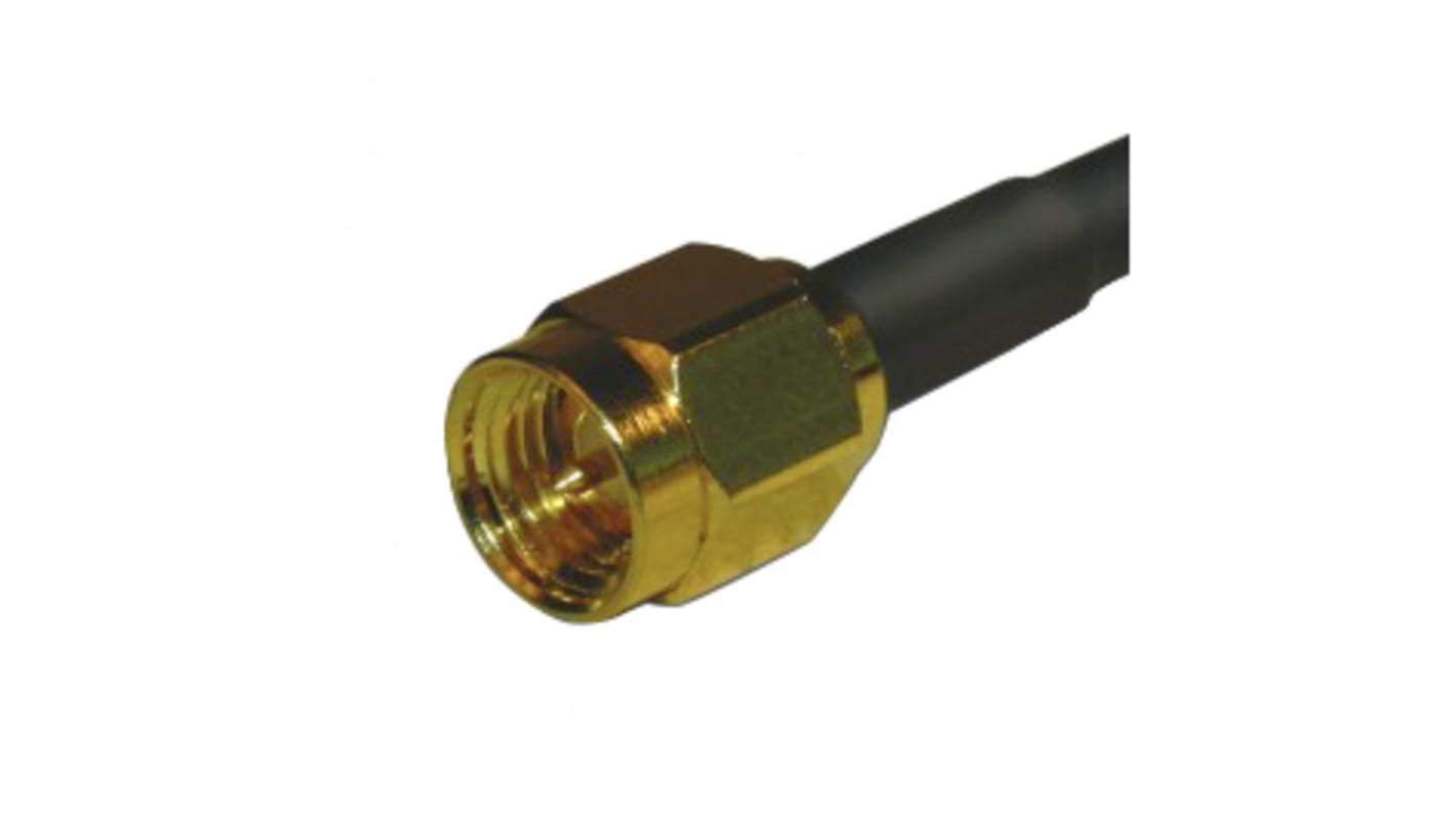 Conector coaxial Amphenol RF 132113, Macho, Recto, Impedancia 50Ω, Montaje de Cable, Terminación de Crimpado, 12.4GHz