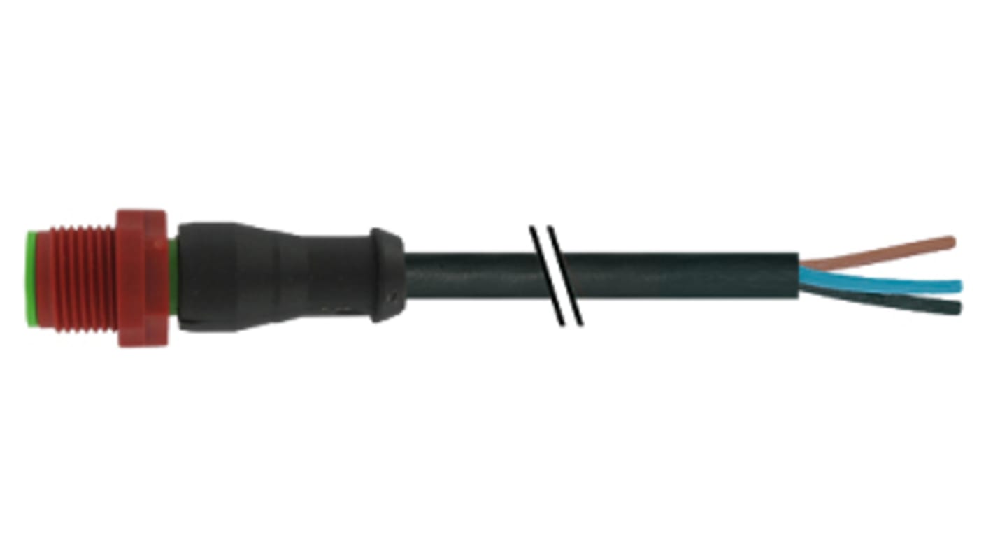 Kabel zasilający ze złączem Złącze M12 liczba rdzeni 4 długość 3m Rodzaj A Żeńskie