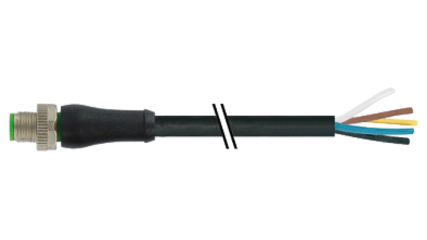 Murrelektronik Limited Straight Male 5 way M12 to Unterminated Power Cable, 5m