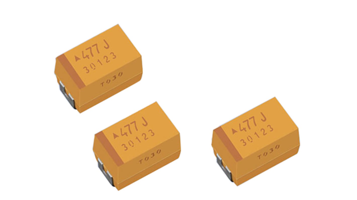 Tantalový kondenzátor, řada: TPM ±10% 220μF 16V dc, SMD, 2917 ESR 25mΩ Elektrolytický KYOCERA AVX