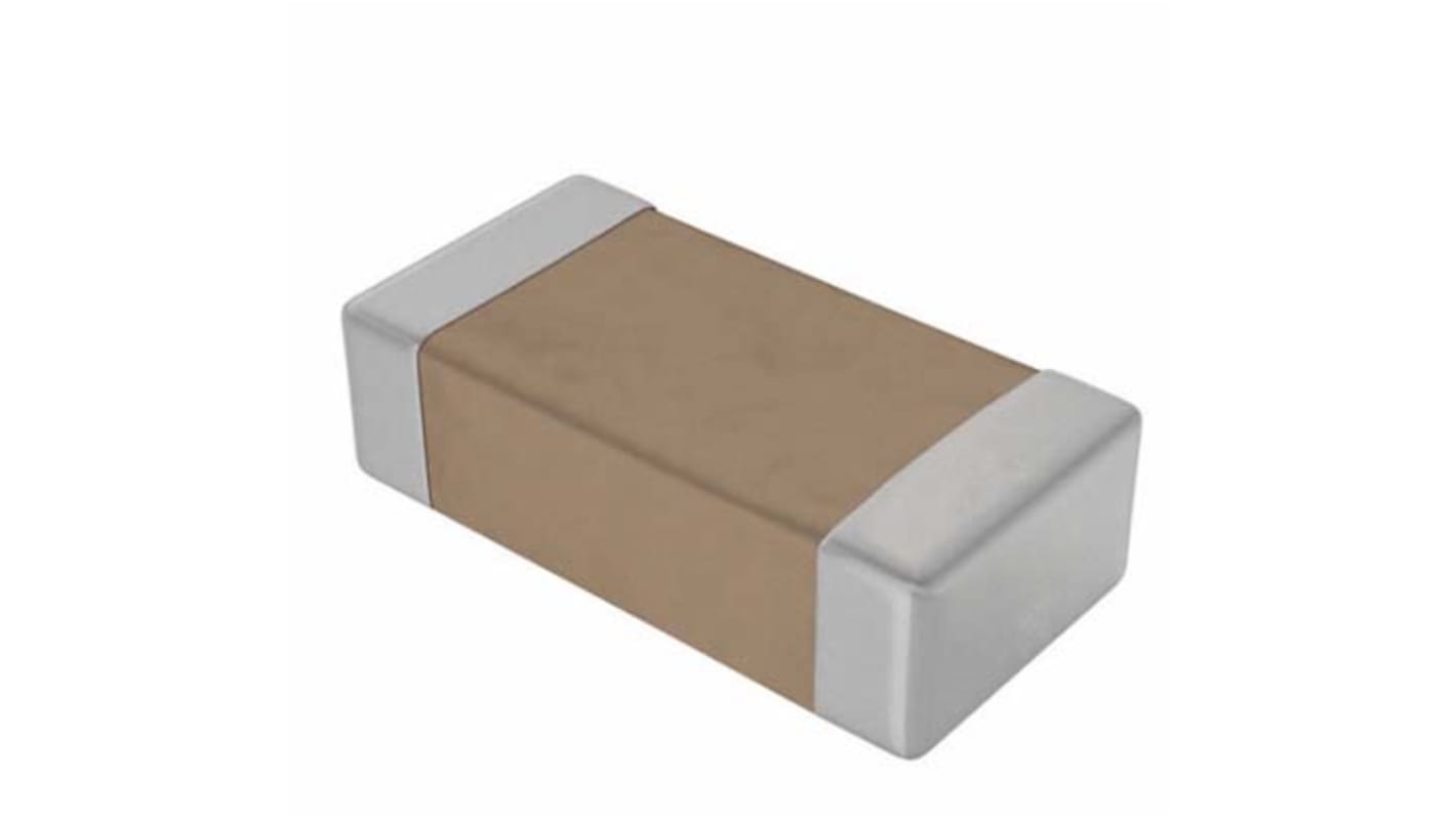 AVX 100nF Multilayer Ceramic Capacitor MLCC, 50V dc V, ±5% , SMD