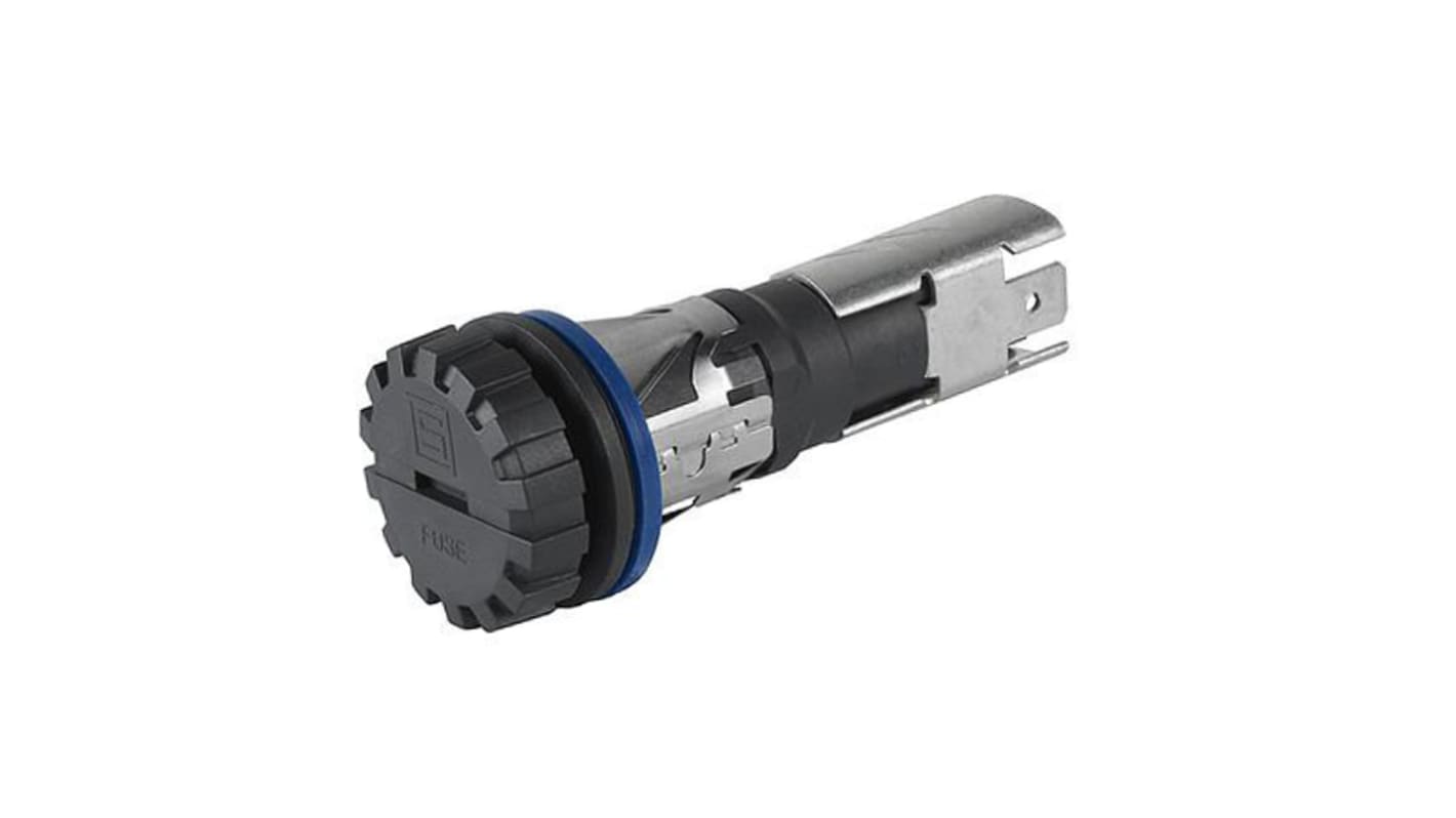 Schurter Panelmonteret sikringsholder, 16A Nej, passer til 6.3 x 32mm sikring 600V ac
