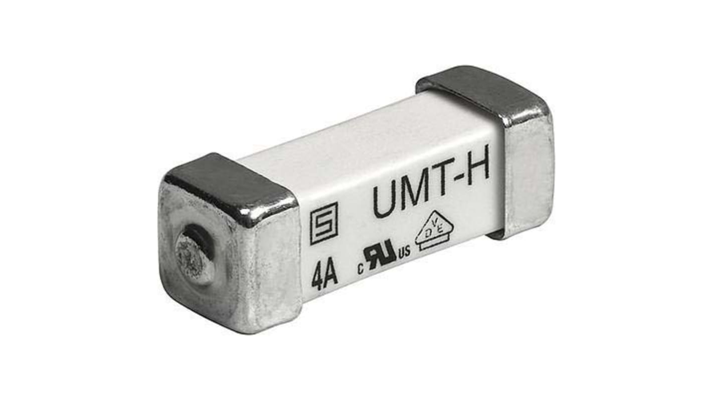 Schurter T贴片一次性保险丝, 12.5A, 125 V dc, 250V 交流, 16.2mm长 x 5.35mm宽 x 5.6mm高, UMT-H系列