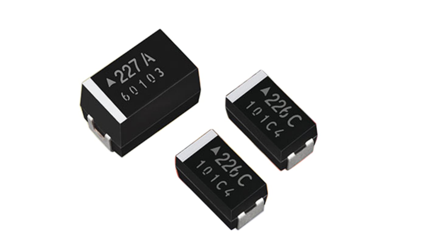 KYOCERA AVX タンタルコンデンサ,10μF,16V dc,1210 (3225M),THJB106K016RJN