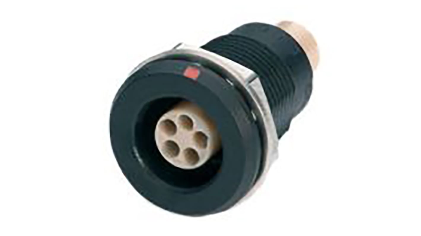 Lemo Circular Connector, 9 Contacts, Panel Mount, M9 Connector, Socket, Male, IP66, IP68, 0T Series