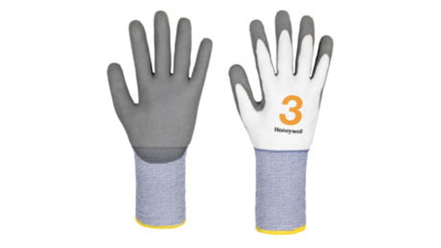 Honeywell Safety SPERIAN White Polyurethane Abrasion Resistant Work Gloves, Size 10, Polyurethane Coating