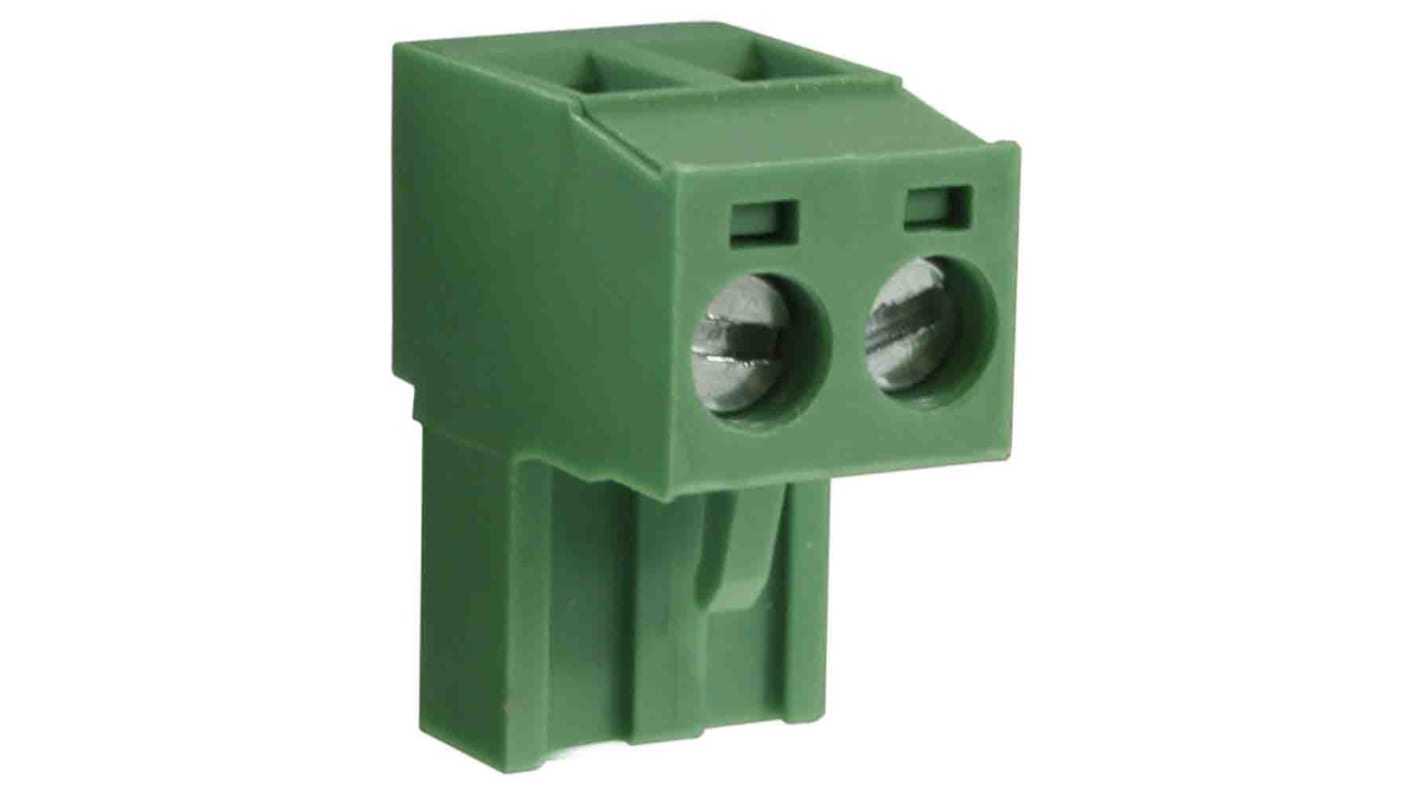 RS PRO 5mm Pitch 4 Way Pluggable Terminal Block, Plug, Through Hole, Screw Termination