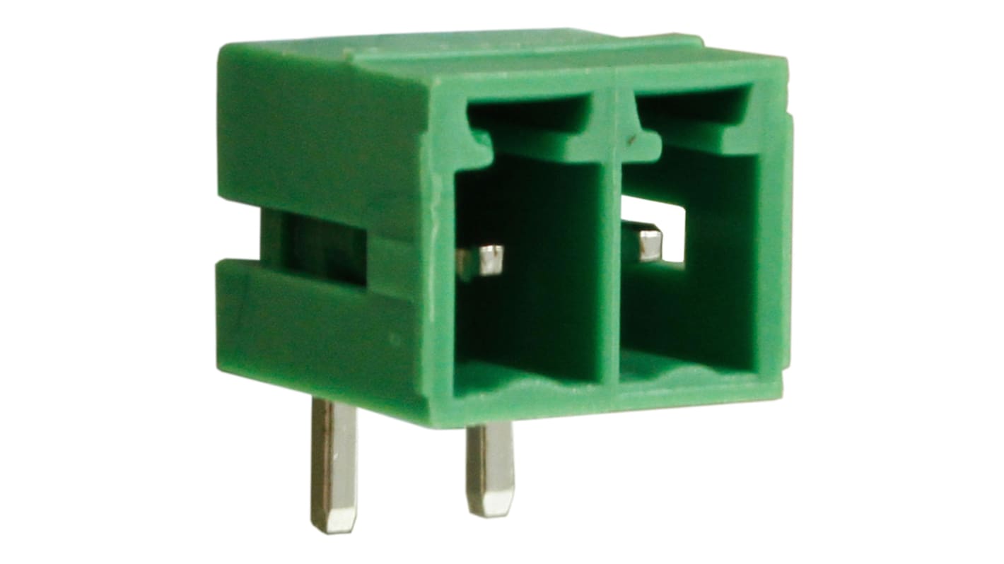 RS PRO, 3.81mm Pitch, 3 Way, Right Angle, Pluggable Terminal Block, Header, Through Hole, Screw Termination