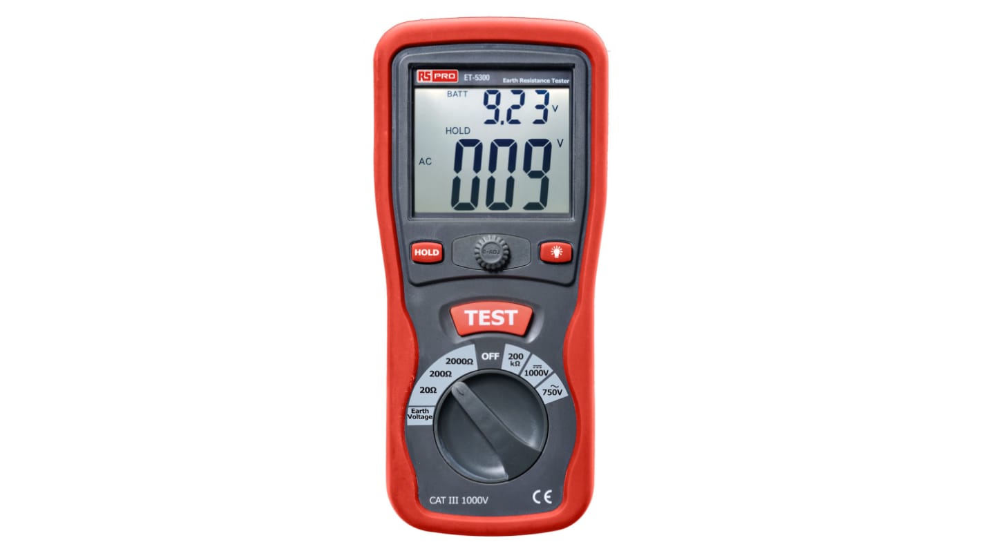 RS PRO ET5300 Earth Tester, 2kΩ